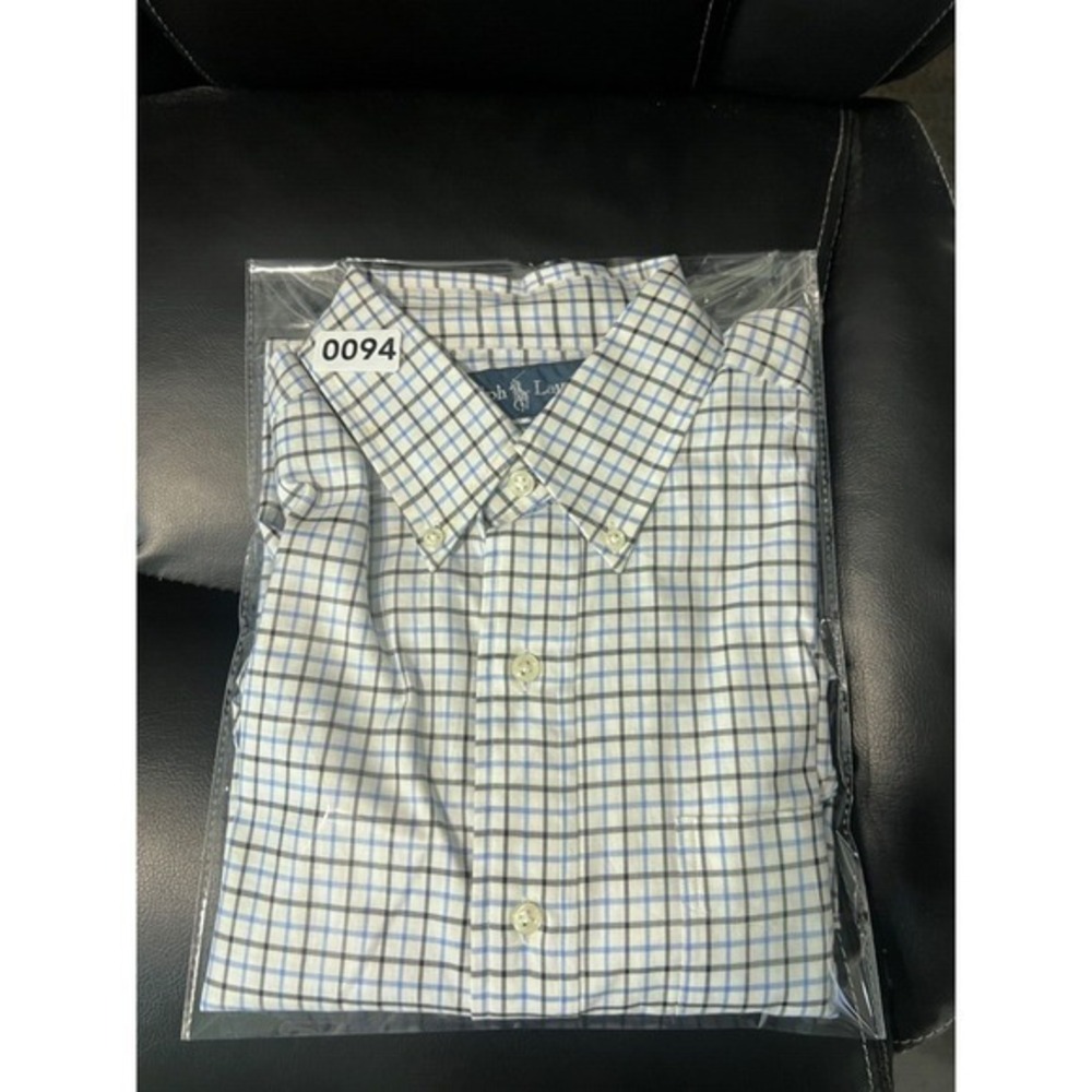 Ralph Lauren Classic Fit Shirt Button Down Men's Sz Medium Black,Blue & White - Picture 8 of 8